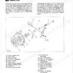 Kubota B8200HST exploded view diagram of the clutch assembly, including release fork, disc, pressure plate, and release bearing.