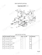 kubota-bh65-backhoe-attachment-parts-catalog-cab-parts-69.webp Kubota BH65 exploded view and parts list for the optional seat support assembly, including bolts, pins, and brackets.