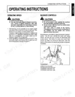 kubota-bh75-backhoe-operator-manual-7k501-79914-controls-17.webp Kubota BH75 operating instructions for backhoe controls, joystick levers, and stabilizer control lever diagram.