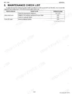 kubota-bh77-backhoe-workshop-manual-9y121-05440-maintenance-21.webp Kubota BH77 maintenance checklist table showing daily and 10-hour service intervals for fluid, hardware, and grease points.