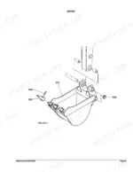 kubota-bh90-backhoe-attachment-parts-catalog-attachments-18.webp Kubota BH90 exploded view diagram of backhoe bucket assembly, showing teeth, pins, and mounting hardware components.