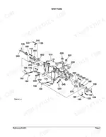 Kubota BT600 exploded view diagram of the main frame assembly, including locking levers, springs, and mounting hardware.