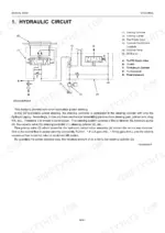 Kubota BX1500 hydraulic circuit diagram showing steering controller, cylinder, flow priority valve, and pump components.