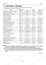 Kubota BX1500 engine tightening torque specifications table for screws, nuts, and bolts including cylinder head and flywheel.