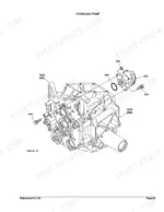 kubota-bx1500d-sub-compact-tractor-parts-catalog-hydraulic-parts-73.webp Kubota BX1500D hydraulic pump exploded view diagram showing pump assembly, O-ring, and mounting bolts.