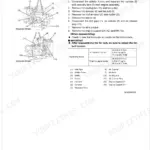 Kubota BX1830, BX2230 engine disassembly procedure, dynamo, fan belt, and muffler removal diagrams with torque specifications.