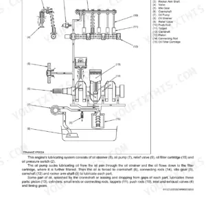 Kubota BX1870, BX2370, BX2670, RCK48-18BX, RCK54-23BX, RCK60B-23BX, RCK48P-18BX, RCK54P-23BX, RCK54D-26BX, RCK60D-26BX, LA203A, LA243A engine lubricating system diagram showing oil flow path and components.