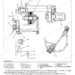 Kubota BX22, LA210, BT600 PTO system diagram showing PTO clutch, valve, and hydraulic circuit components.
