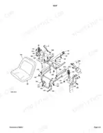 kubota-bx2200d-sub-compact-tractor-parts-catalog-100k0552-cab-parts-244.webp Kubota BX2200D exploded view diagram of the operator seat assembly, including springs, brackets, and seat belt components.