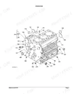 kubota-bx2230d-compact-tractor-parts-catalog-100k0782-engine-parts-6.webp Kubota BX2230D crankcase exploded view diagram showing engine block components, plugs, and pins with reference numbers.