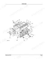 kubota-bx22d-compact-tractor-parts-catalog-100k0694-engine-parts-6.webp Kubota BX22D exploded view diagram of the engine crankcase assembly showing numbered components and plugs.