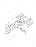 kubota-bx23d-tractor-parts-catalog-11089-chassis-parts-118.webp Kubota BX23D exploded view diagram of the front frame assembly, showing mounting brackets, bolts, and hardware components.