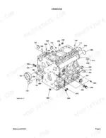 kubota-bx23d-tractor-parts-catalog-11089-engine-parts-6.webp Kubota BX23D crankcase exploded view diagram showing engine block components, plugs, and seals with reference numbers.