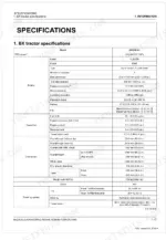 Kubota BX23S-AU, LA340AU, BT603, RCK54D, RCK60D, RCK54, RCK60B tractor specifications table for engine, capacities, and dimensions.