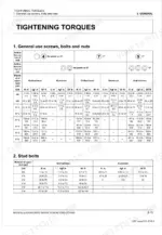 Kubota BX23S-AU, LA340AU, BT603, RCK54D, RCK60D, RCK54, RCK60B tightening torque table for general bolts and stud bolts.