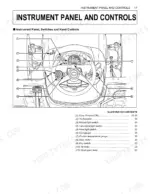 Kubota BX23S, LA340, LA340S, BT603 instrument panel and controls diagram with numbered component index list.