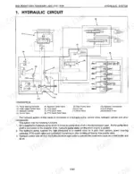 kubota-bx24-to-bt601-compact-tractor-with-attachments-service-manual-hydraulic-240.webp Kubota BX24, RCK54(P)-23BX, RCK60B-23BX, LA240, BT601 hydraulic circuit diagram showing pump, control valves, and cylinders.