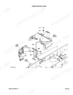 kubota-bx24d-compact-tractor-parts-catalog-11090-controls-152.webp Kubota BX24D exploded view diagram of the cruise control lever assembly, showing linkages, brackets, and mounting hardware.