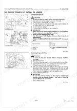 kubota-bx25-to-rck60b-tractor-front-loader-backhoe-rotary-mower-workshop-manual-9y111-01970-procedures-27.webp Kubota BX25, LA240, BT601, RCK54, RCK54P, RCK60B manual: 50-hour engine oil and filter change procedures and capacity table.