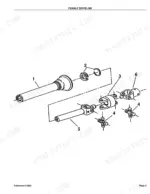 Kubota BX2537 exploded view diagram of the female driveline assembly showing universal joints, yokes, and snap rings.
