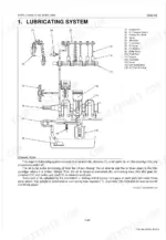 kubota-bx25dlb-au-to-bt602-tractor-front-loader-backhoe-shop-manual-9y111-11322-exploded-view-89.webp Kubota BX25DLB-AU, LA240A AU-SG, BT602 engine lubricating system diagram showing oil flow path and component labels.