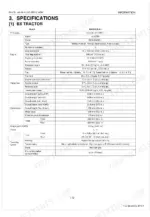 kubota-bx25dlb-au-to-bt602-tractor-front-loader-backhoe-shop-manual-9y111-11322-specs-17.webp Kubota BX25DLB-AU, LA240A AU-SG, BT602 technical specifications table for engine, capacities, dimensions, and travel system.