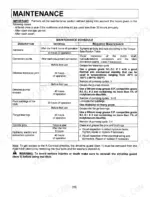 kubota-bx2810-bx2811-4-point-hitch-drive-system-owner-manual-om0455qh-a-rev0-11-16-maintenance-36.webp Kubota BX2810, BX2811 maintenance schedule table for driveline, hitch, and hydraulic connection systems.