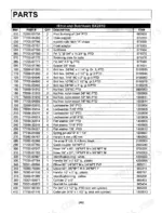 kubota-bx2810-bx2811-4-point-hitch-drive-system-owner-manual-om0455qh-a-rev0-11-16-parts-list-41.webp Kubota BX2810, BX2811 parts list table for hitch and subframe components including bolts, nuts, washers, and hydraulic hoses.