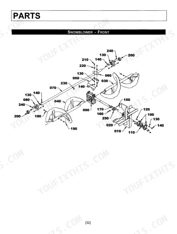 Kubota BX2816 exploded view diagram page 33 operator manual component assembly