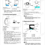 Kubota D1803-CR-E4, V2403-CR-E4 manual: procedures for installing circlips, liquid gaskets, O-rings, and oil seals.