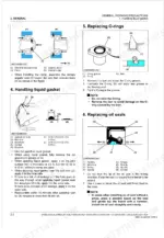 Kubota D1803-CR-E4, V2403-CR-E4 manual: procedures for installing circlips, liquid gaskets, O-rings, and oil seals.