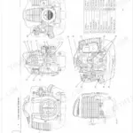Kubota DM262-S, DM262-W, DH264-S, DH264-W, DM332-S, DM332-W Mitsubishi TU33 engine cross-sectional diagram and parts list.