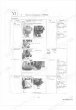 Kubota DM262-S, DM262-W, DH264-S, DH264-W, DM332-S, DM332-W TU26 engine disassembly procedure table for air cleaner, spark plug, and muffler.
