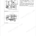 Kubota EA330-E3 SERIES engine feature diagrams showing external view and internal cross-section of the diesel engine.