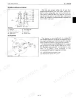 kubota-f2000-to-f2400-front-mower-workshop-manual-9789710284-exploded-view-25.webp Kubota F2000, F2100, F2100E, F2400 engine manual showing inlet and exhaust valve assembly diagram and flywheel timing marks.
