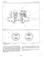 kubota-f2000-to-f2400-front-mower-workshop-manual-9789710284-procedures-66.webp Kubota F2000, F2100, F2100E, F2400 brake system diagram showing differential gear shaft, brake drum, shoes, and cam.