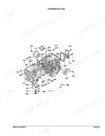 kubota-f2400-f2100-compact-tractor-parts-catalog-drivetrain-parts-119.webp Kubota F2400, F2100 exploded view diagram of the transmission case assembly with numbered component parts.