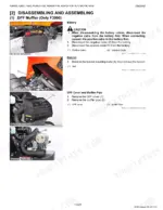 Kubota F2690E, F2690, F3990, RCK60P-F39, RCK60R-F36, RCK72P-F39, RCK72R-F36 manual: DPF muffler removal, battery, and bonnet steps.