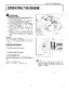 Kubota F2890, F3690 operating the engine, parking brake procedures, and instrument panel warning indicator diagrams.