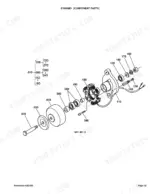 Kubota G1800 exploded view diagram of dynamo component parts including rotor, stator, bearings, and mounting hardware.