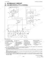 kubota-g23-g26-tractor-workshop-manual-9y111-02940-hydraulic-233.webp Kubota G23, G26 hydraulic circuit diagram for mechanical PTO LD model showing pump, valves, and cylinders.