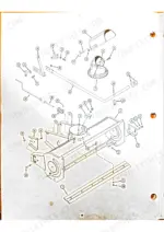 kubota-g2500-g2505-snowblower-operator-manual-70000-70228-exploded-view-16.webp Kubota G2500, G2505 exploded view of snow blower housing, discharge chute, and adjustment linkage components.