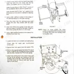 Kubota G2500, G2505 snowblower assembly and tractor mounting bar installation procedures with component diagrams.