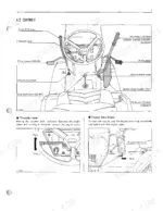 kubota-g6200h-to-g3200-diesel-lawn-and-garden-tractor-operator-manual-66021-6291-9-controls-12.webp Kubota G6200H, G5200H, G4200H, G4200, G3200 tractor controls diagram showing levers, pedals, and engine stop knob operation.