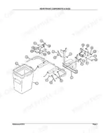 Kubota GC54G exploded view diagram of rear frame components and grass collection bags with numbered parts list.