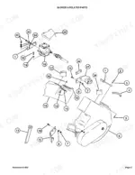 kubota-gc60b-grass-catcher-parts-catalog-100z0060-drivetrain-parts-7.webp Kubota GC60B exploded view diagram of blower and related parts, showing gearbox, housing, and mounting hardware.