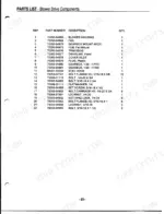 kubota-gck60-bx-grass-catcher-operator-manual-70050-95068-parts-list-25.webp Kubota GCK60-BX parts list table for blower drive components including housing, fan, gearboxes, and hardware.