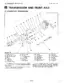 Kubota GF1800, GF1800E exploded view of the hydrostatic transmission assembly with numbered component parts list.