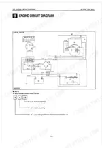 kubota-gh120-to-gh400-gasoline-engine-workshop-manual-97897-00915-wiring-99.webp Kubota GH120, GH170 engine circuit wiring diagram showing battery, rectifier, ignition switch, and wire identification key.