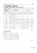 kubota-gl6000-to-gl11000-diesel-generator-workshop-manual-kisc-issued-05-2006-a-torque-23.webp Kubota GL6000, GL7000, GL9000, GL11000 torque specification tables for general use screws, bolts, nuts, and stud bolts.